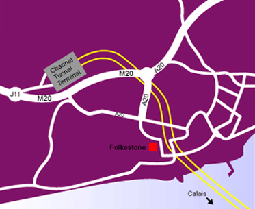 Eurotunnel Folkestone terminal location